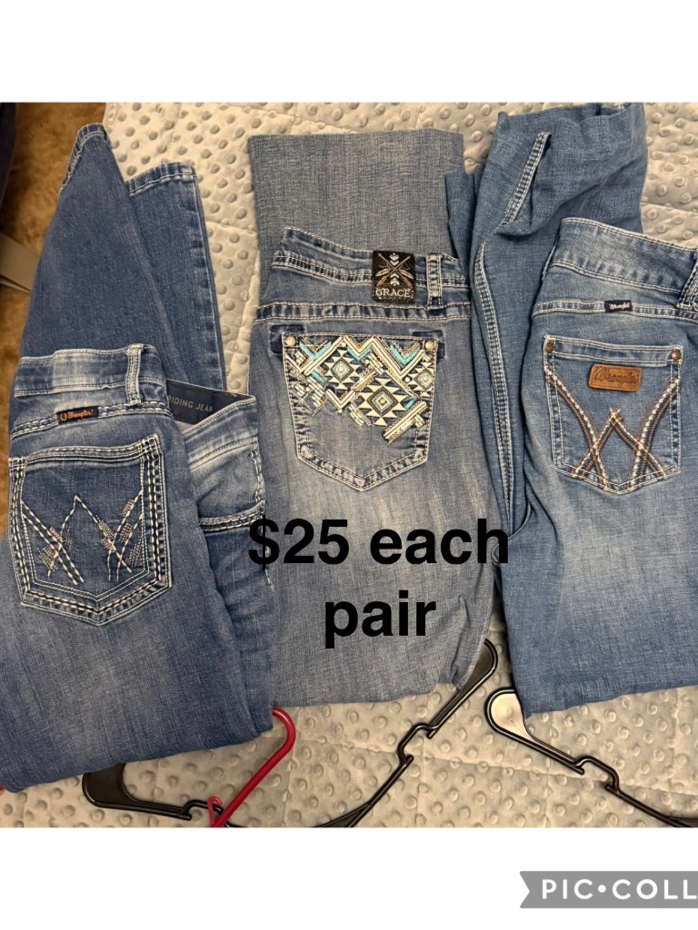 Women blue jeans